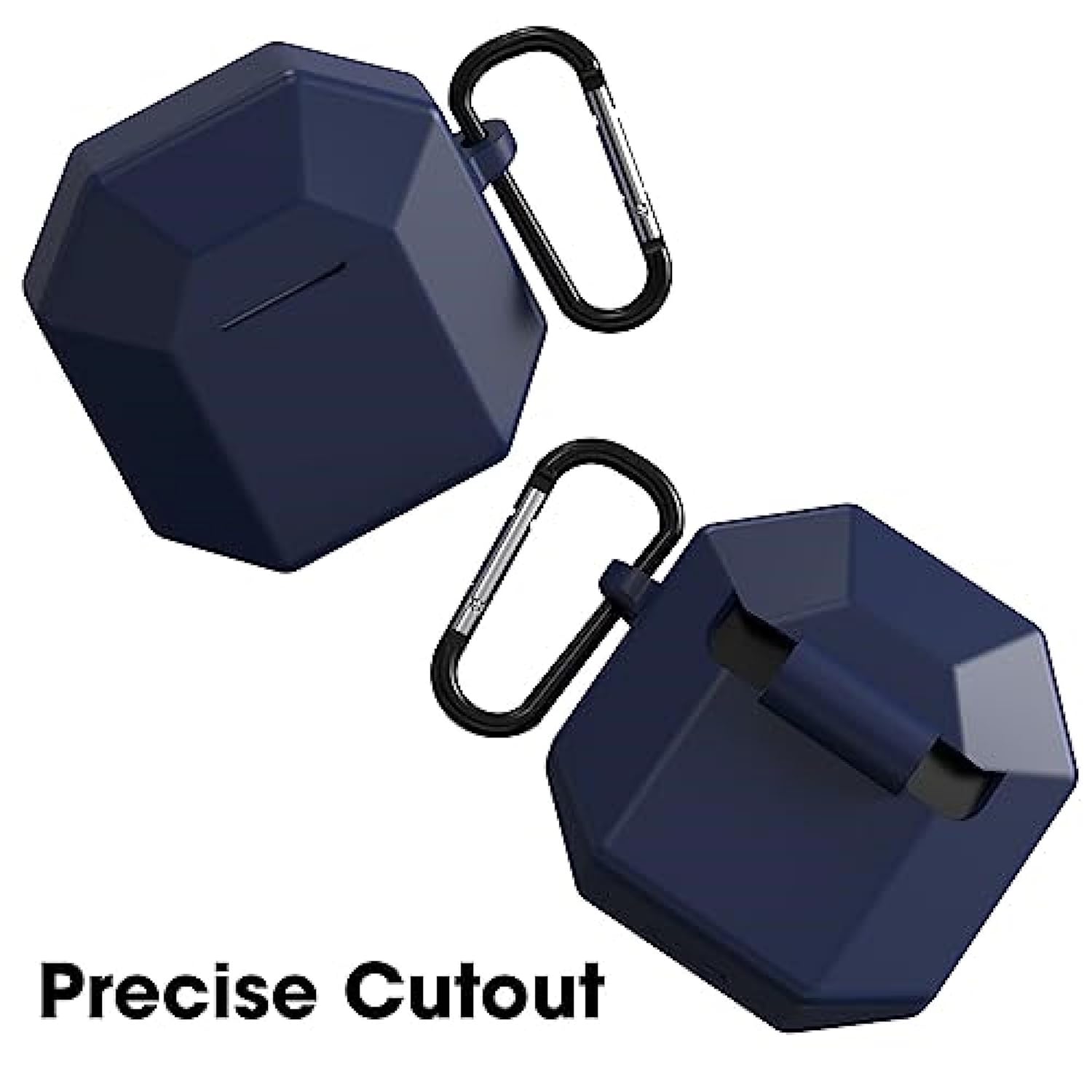 Sounce Portable Silicone Case Cover Scratch-Resistant, Non-Slip Grip, Carabiner Clip Compatible with Keychain for Boult Ammo Full Protection Water Resistant Shockproof Case Anti Fall Anti Dust (Blue)