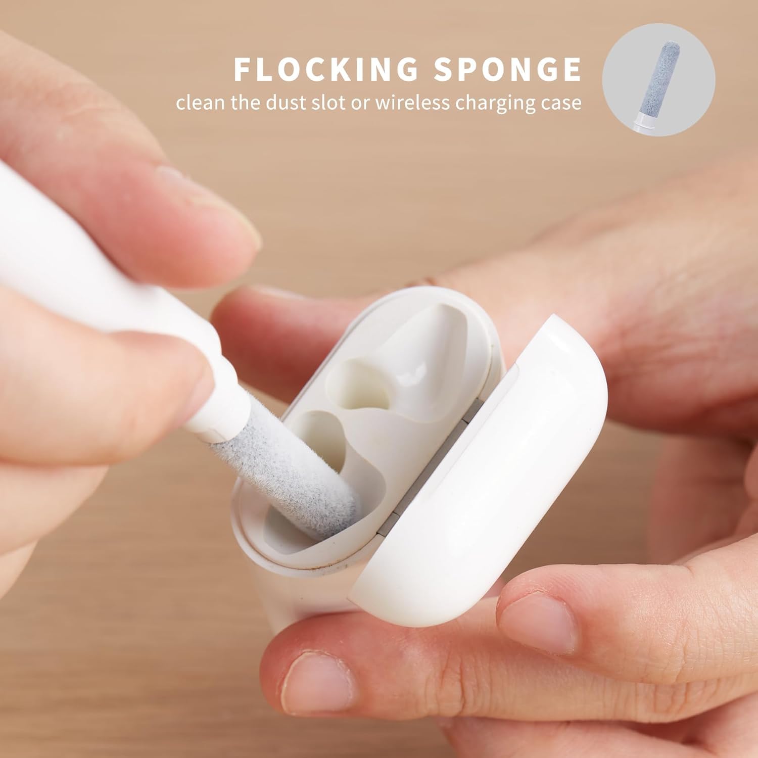 Sounce Earphone Cleaning Pen for Airpods, 4-in-1 Soft Brush Cleaning kit, Compatible with AirPods Pro, AirPods 3 Case Cleaner Tool Kit Set - White