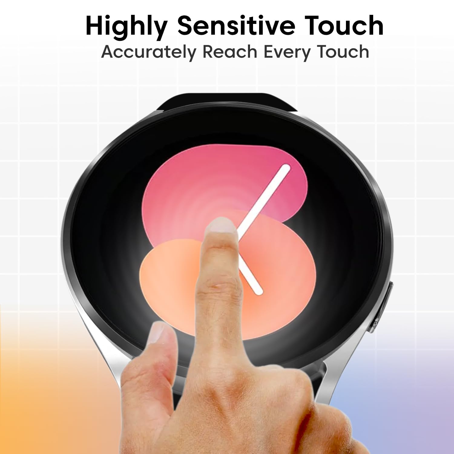 Sounce Tempered Glass Screen Protector for Samsung Galaxy Watch 7 6 5 4 Screen Protective Guard Compatible with 46MM (1.4" inch)