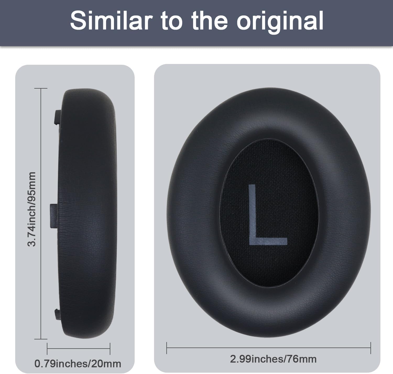 Sounce Replacement Earpads Cushions for Bose 700 (NC700) Headphones Ear Pads with Softer Leather Earmuffs High-Density Noise Cancelling Memory Foam - Black