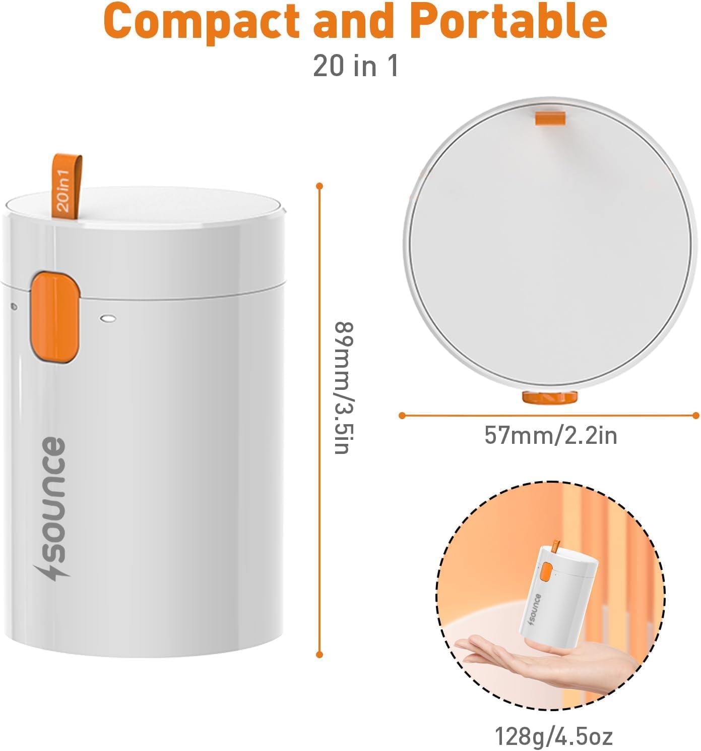 Sounce 20 in 1 Laptop Cleaning kit for Screen, PC, Monitors, Keyboards, Desktop, MacBooks, iPhones, Mobile and Earphones with Dust Removal Blown - White