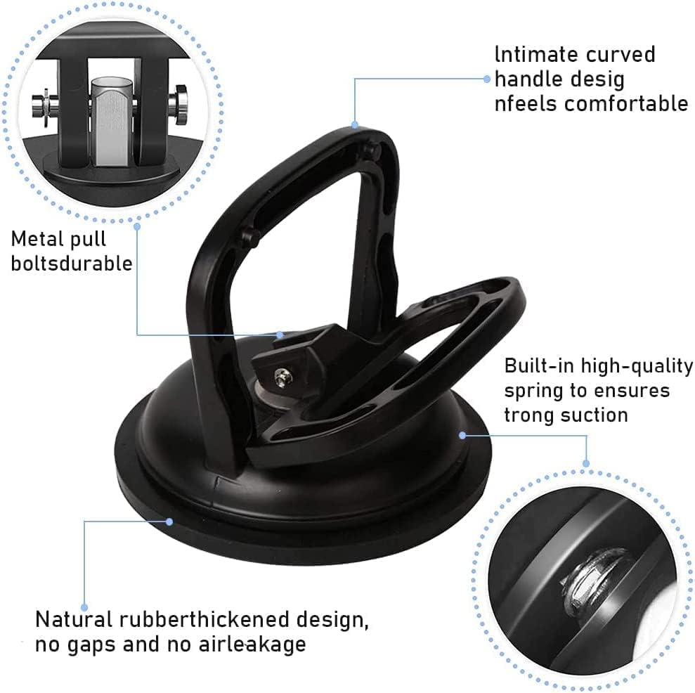 Sounce Car Dent Remover Puller Handle Lifter Car Dent Puller, Glass, Tiles, Mirror Lifting and Objects Moving Professional-Grade Automotive Repair Dent Removal Tool Car Dent Puller Suction Cup - Black