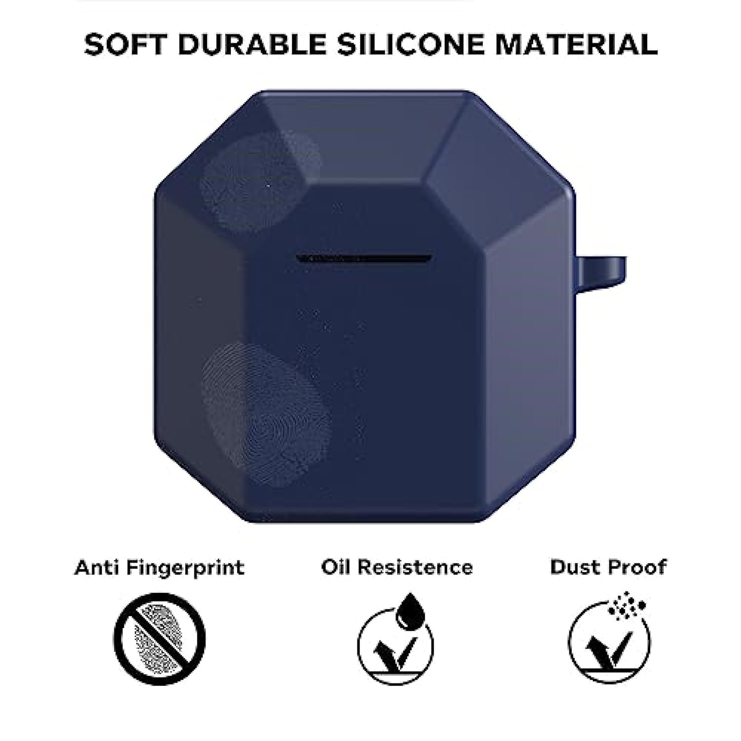 Sounce Portable Silicone Case Cover Scratch-Resistant, Non-Slip Grip, Carabiner Clip Compatible with Keychain for Boult Ammo Full Protection Water Resistant Shockproof Case Anti Fall Anti Dust (Blue)