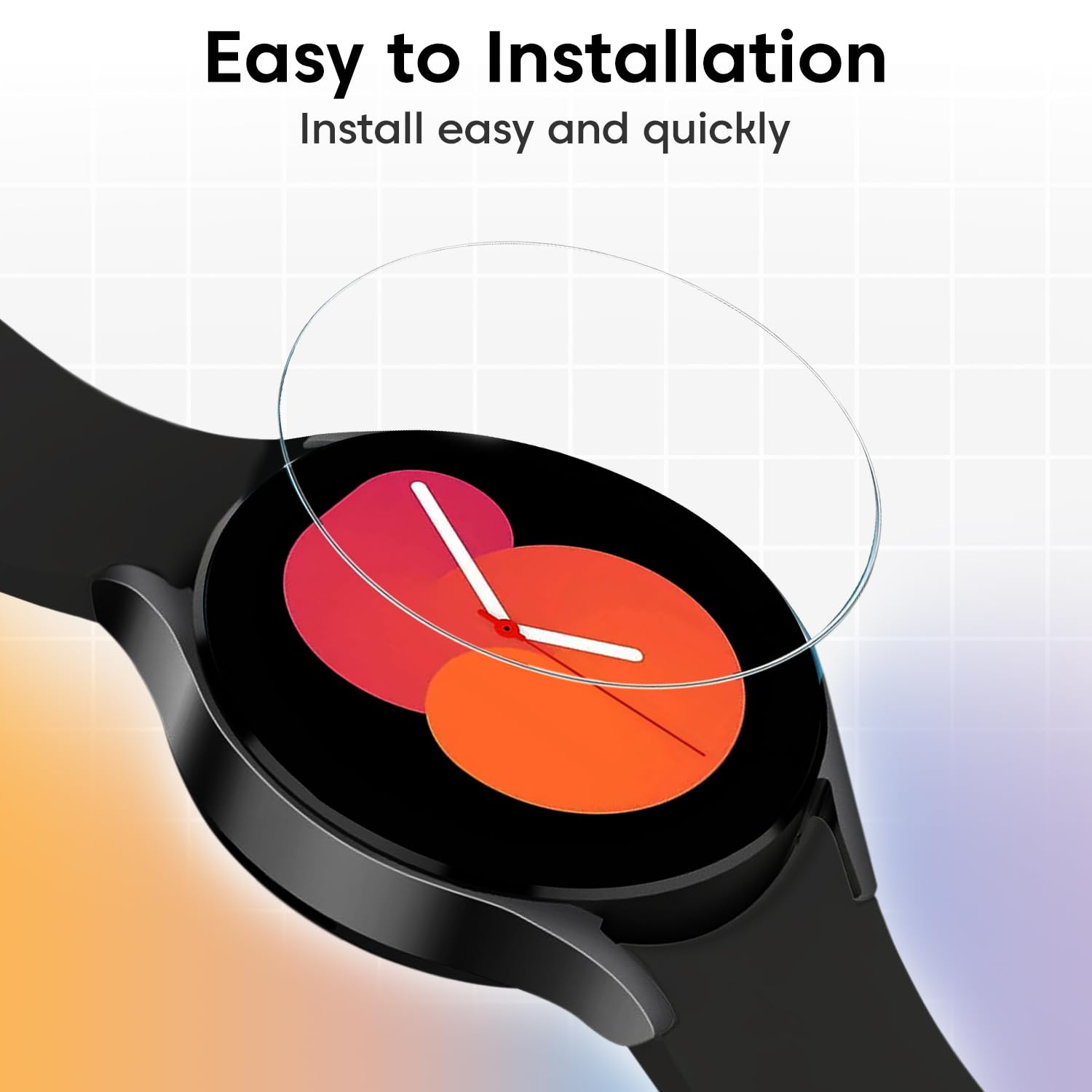 Sounce Tempered Glass Screen Protector for Samsung Galaxy Watch 7 6 5 4 Screen Protective Guard Compatible with 46MM (1.4" inch)