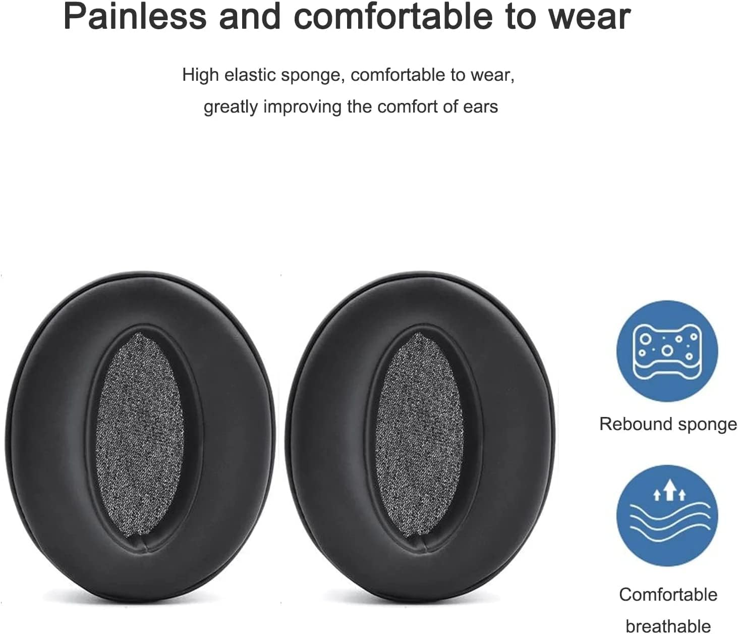 Sounce Replacement Earpads Cushions for Bose QuietComfort 35 (QC35) Quiet Comfort 35 II, QuietComfort 15 QC35/ Ae2 Ae2i Ae2w (Sennheiser)