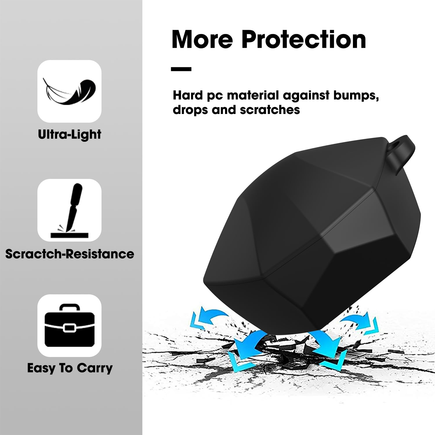 Sounce Earphone Case Cover Compatible for Boat Immortal 121, Soft Silicone Skin Case Cover Shock-Absorbing Protective Case with Keychain [Front LED Visible] (Black)