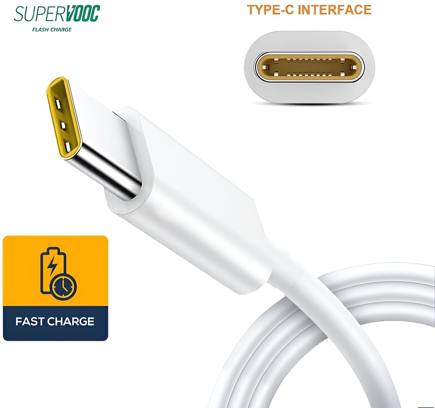 Sounce 2 Meter Realme 65W Super Vooc Charge, Data Sync Fast Charging Type-C Cable Compatible for Realme XT, Realme XT 730G, Realme X2, Realme 6 Pro, Realme Narzo 20A, Realme 7, Realme 7 Pro