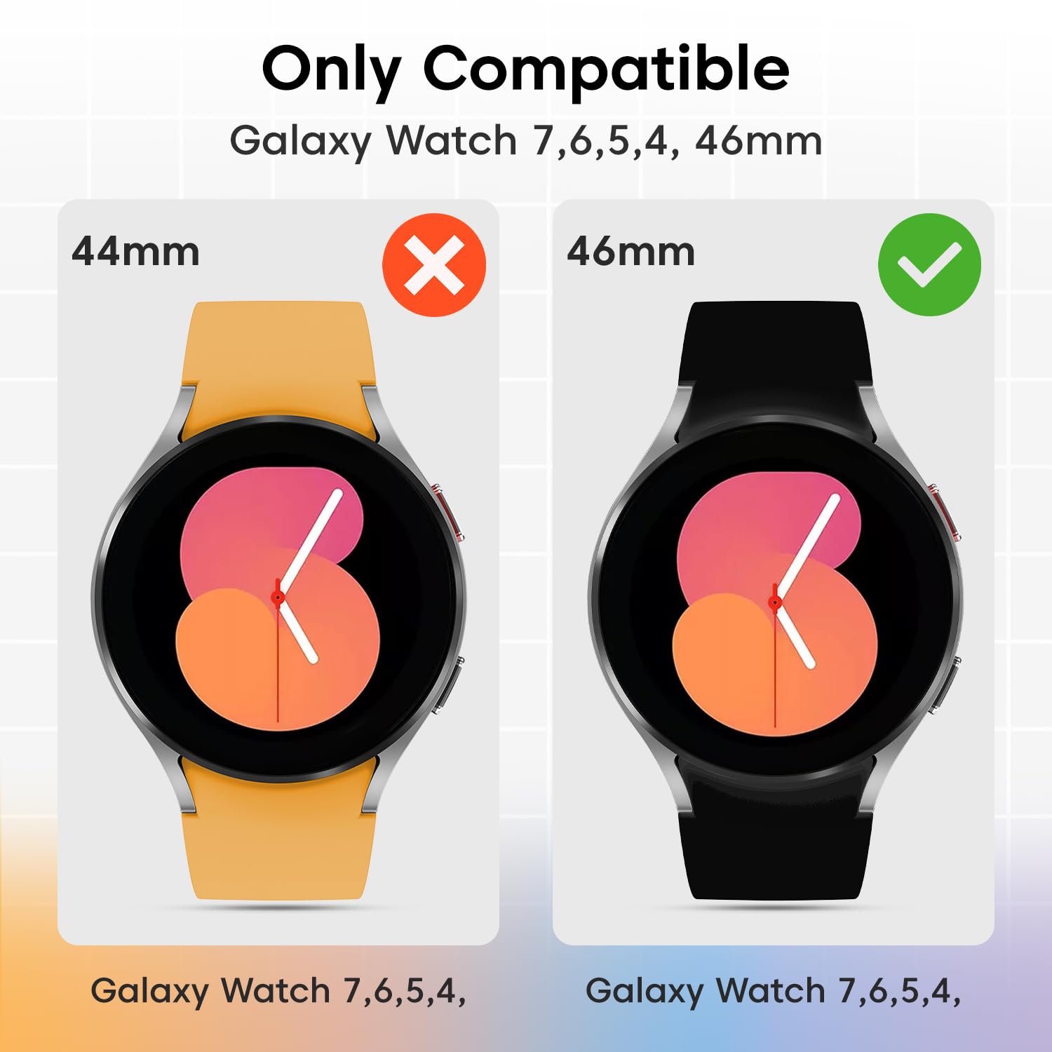Sounce Tempered Glass Screen Protector for Samsung Galaxy Watch 7 6 5 4 Screen Protective Guard Compatible with 46MM (1.4" inch)