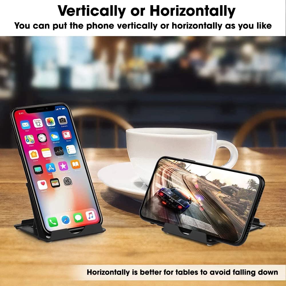 Sounce Indoor Entertainment & Watching a Movie Multi Angle Tablet/Mobile Stand. For iPhone, Android.Portable, Foldable Stand. Perfect for Bed, Office, Home, Gift and Desktop (Pack of 2) (Black - Cyan)