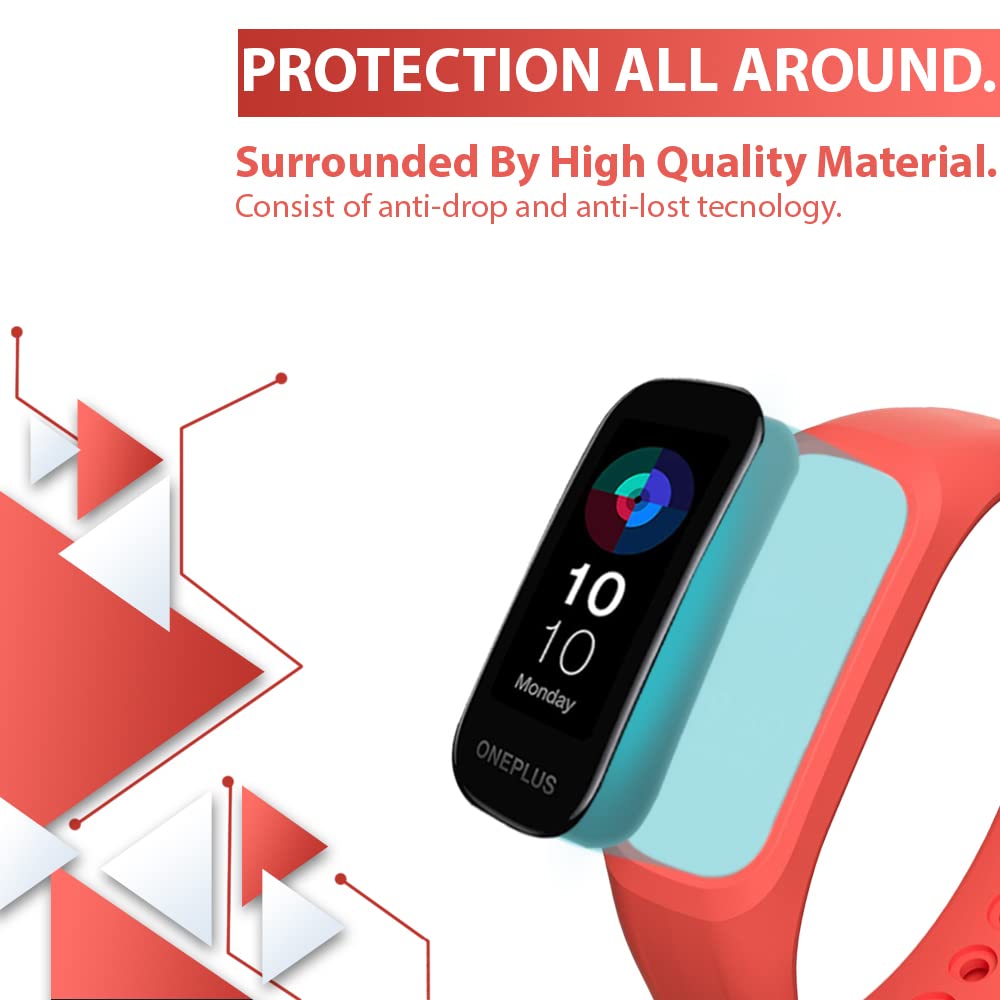 Sounce Red Adjustable Band Strap Compatible for Oneplus Smart Band & Oppo Smart Band (Red)