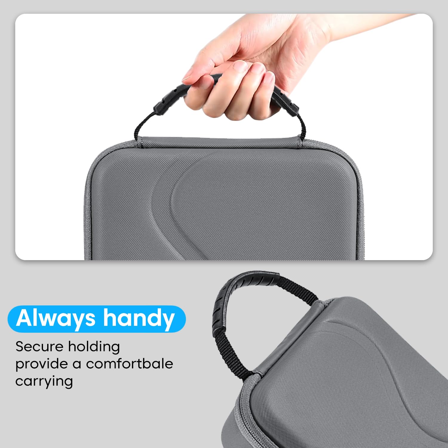 Sounce Osmo Mobile 7P Case Portable PU Shoulder Bag for DJI Osmo Mobile 7/7P & OM 7 Pro Gimbal Stabilizer, Waterproof Travel Carrying Case with Accessory Storage & Adjustable Strap