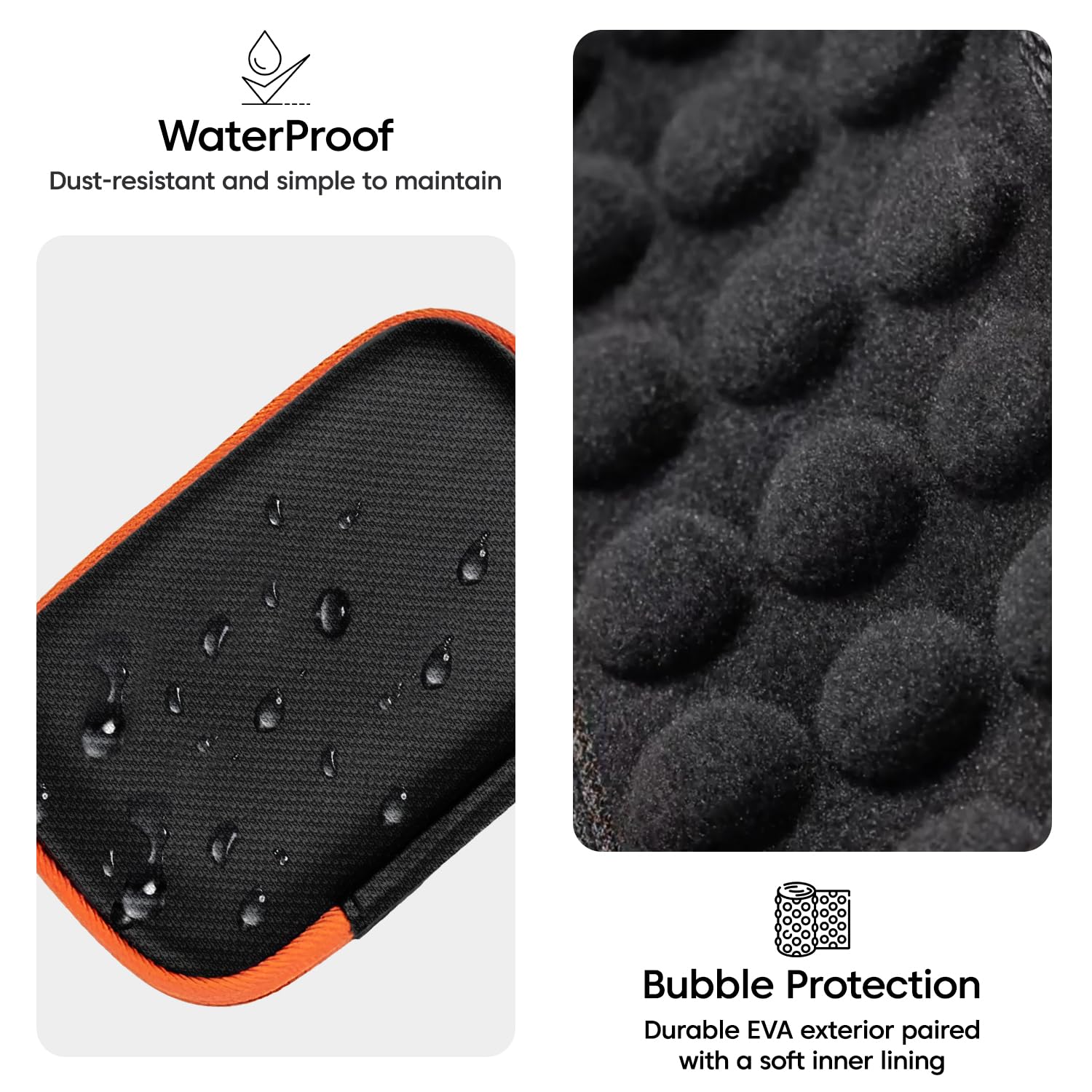 Sounce Protective Travel Case for SanDisk Extreme Pro/Extreme Portable SSD, Compatible with 500GB to 2TB External Drives, Compact Storage Cover Bag (SSD Not Included), Black