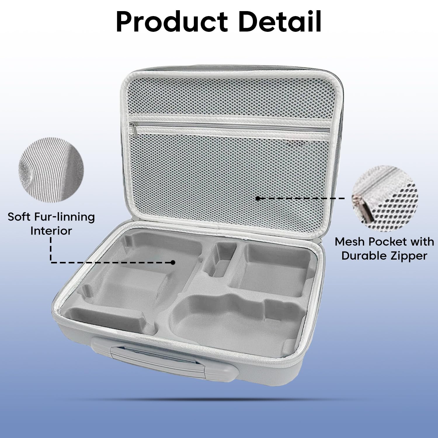 Sounce Hard Shell Carrying Case for DJI Mini 4 Pro – Compact Storage Bag for DJI Mini 4 Pro Drone, RC 2 Controller, Batteries, Charger, and Accessories – Portable Travel Case, Grey