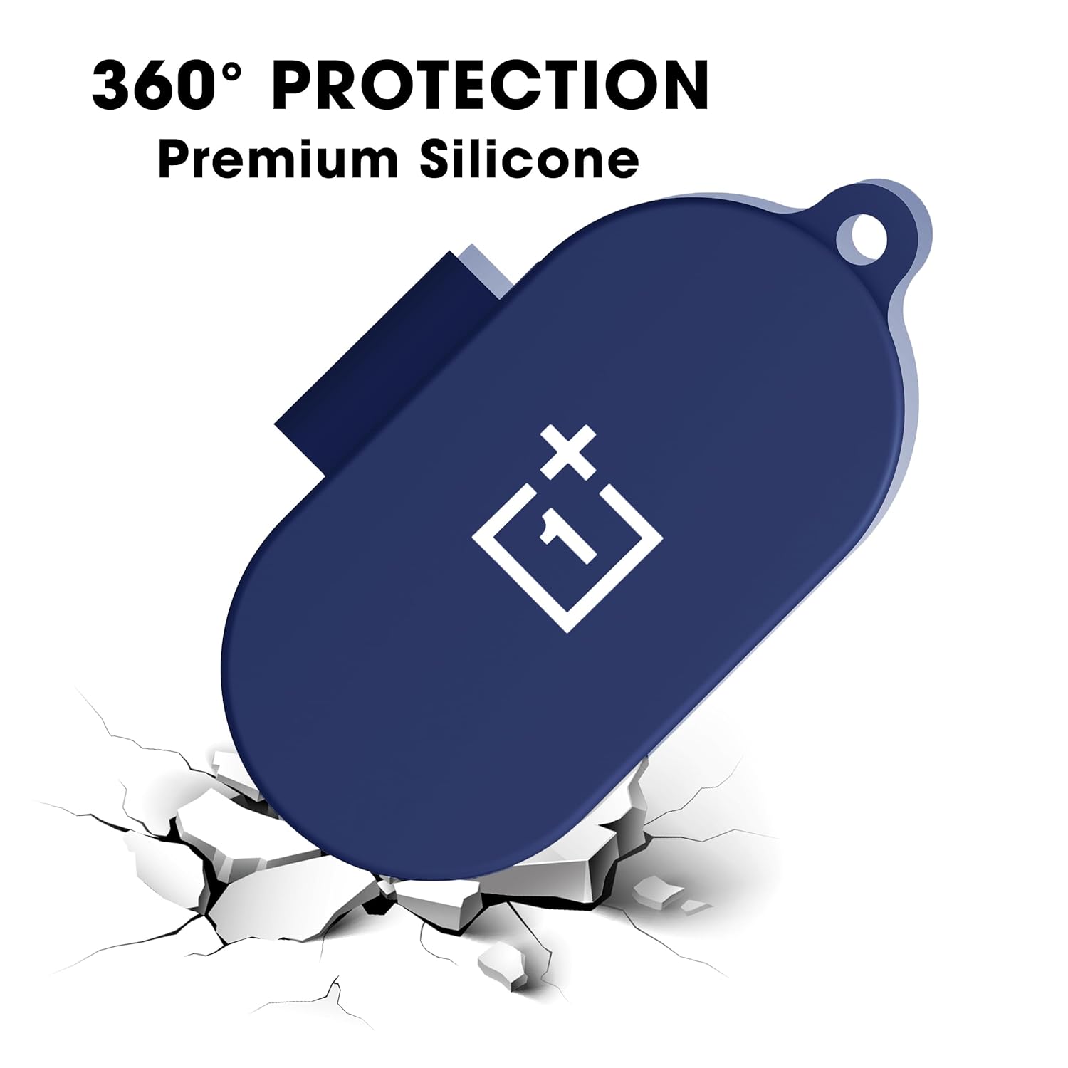 Sounce Case Silicone Cover, Compatible with Keychain for Oneplus Nord Buds Full Protection Shockproof Case Cover Anti Fall Anti Dust,(Blue)-(Case Cover Only)