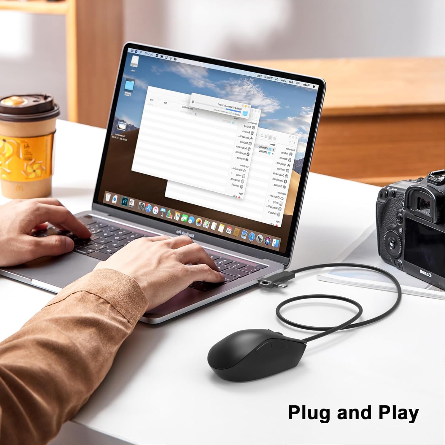 Sounce 3-in-1 USB OTG Adapter | USB A to Lightning & Type-C | USB 3.0