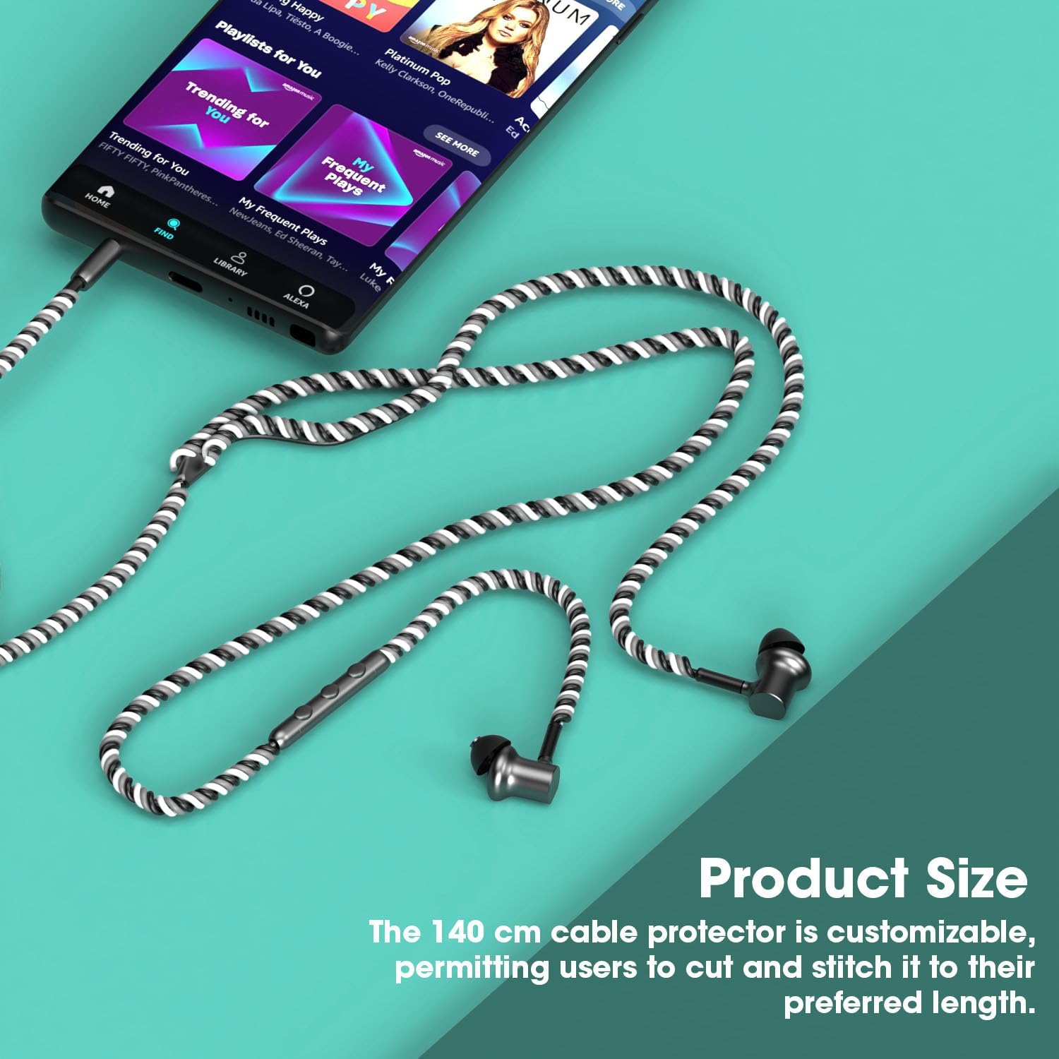 Sounce Ultimate Cable Protector | Spiral Triple Colour 1.5 Meter / 150 cm | Plastic Cord Wire Charger Winder for iPhone and Android Charging Cables (Pack of 3)