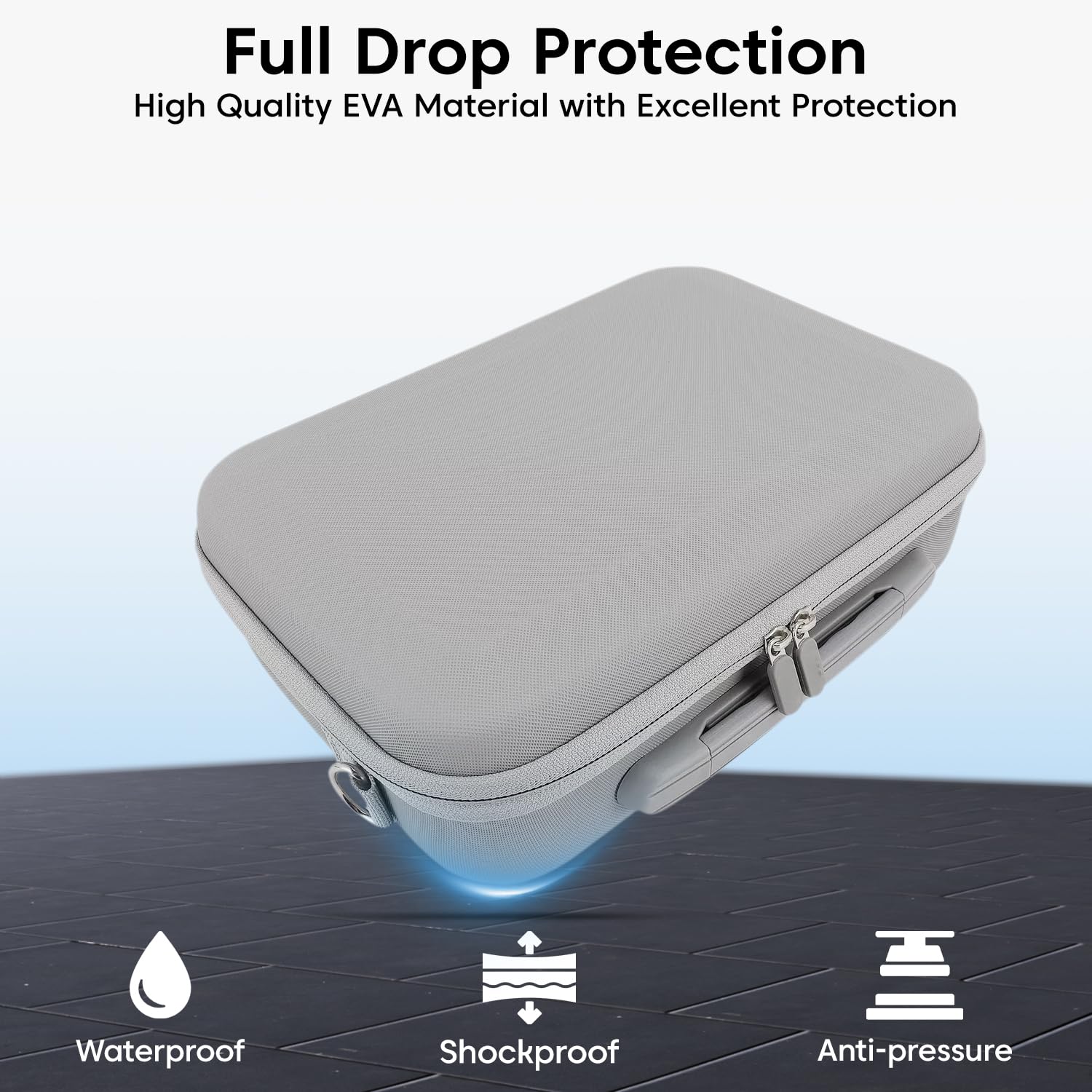 Sounce Hard Shell Carrying Case for Neo Drone – Premium PU Travel Storage Bag Compatible with Neo Drone, RC-N3 Remote Controller, Neo Intelligent Flight Batteries, Grey
