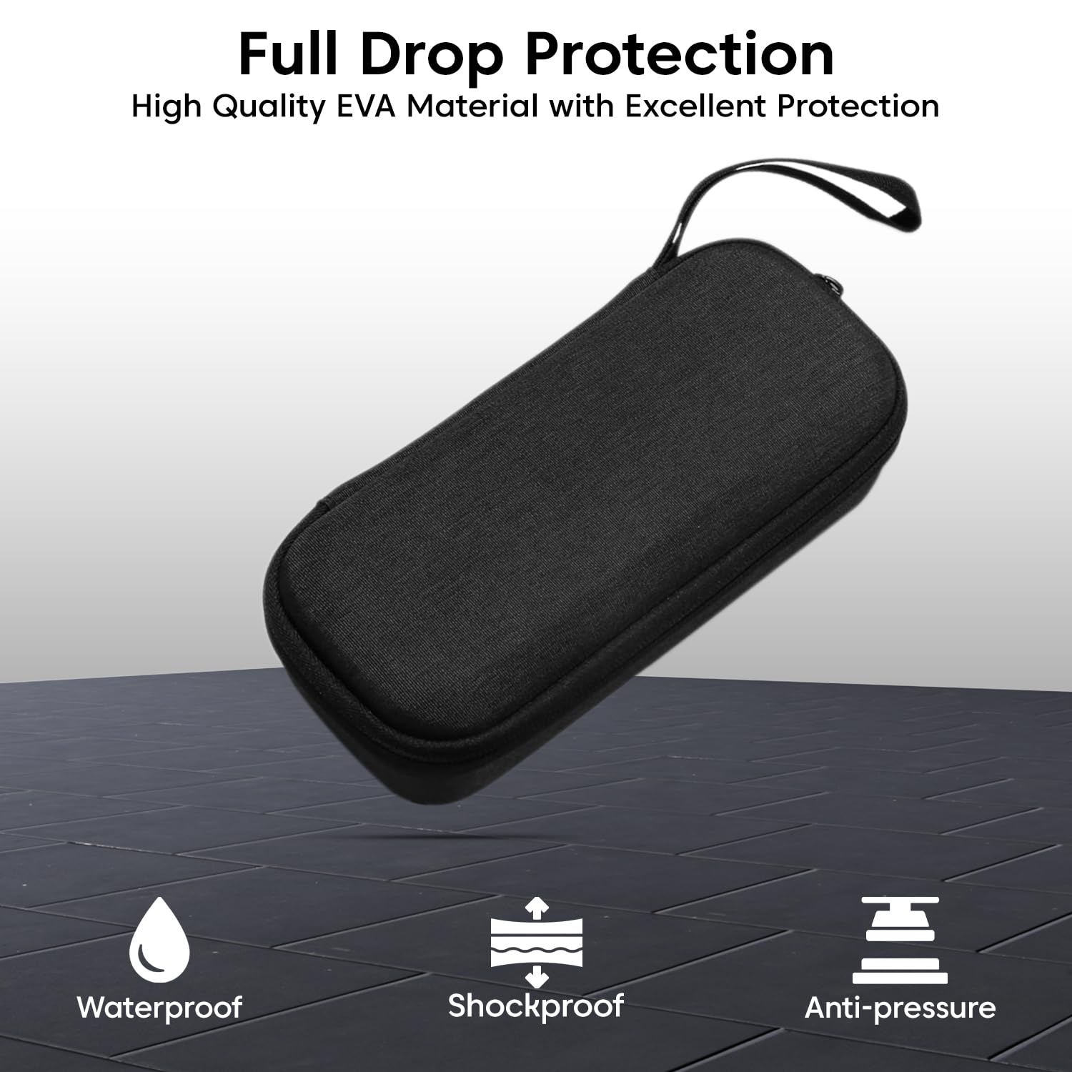 Sounce Portable Carrying Case for DJI Osmo Pocket 3 | Hard EVA Shockproof Travel Storage Case for Pocket 3 Camera & Accessories | Water-Resistant & Dustproof with Secure Strap (Black)