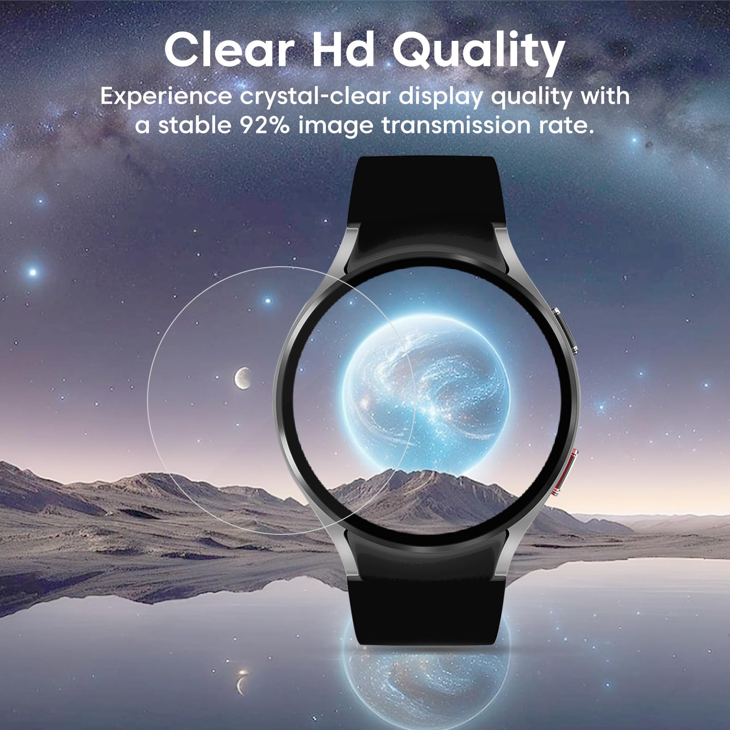 Sounce Tempered Glass Screen Protector for Samsung Galaxy Watch 7 6 5 4 Screen Protective Guard Compatible with 46MM (1.4" inch)