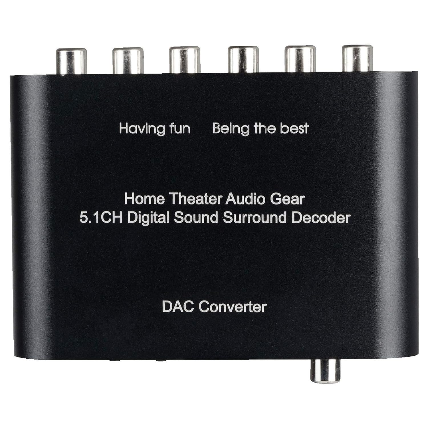 Sounce 5.1/2.1 HD Audio Rush Digital Sound Decoder Converter, Optical SPDIF, Coaxial Dolby AC3 DTS Stereo(R/L) to 5.1CH 2.1CH Analog Audio for PS3, STB, DVD, HD Player, Xbox 360 and More - Black