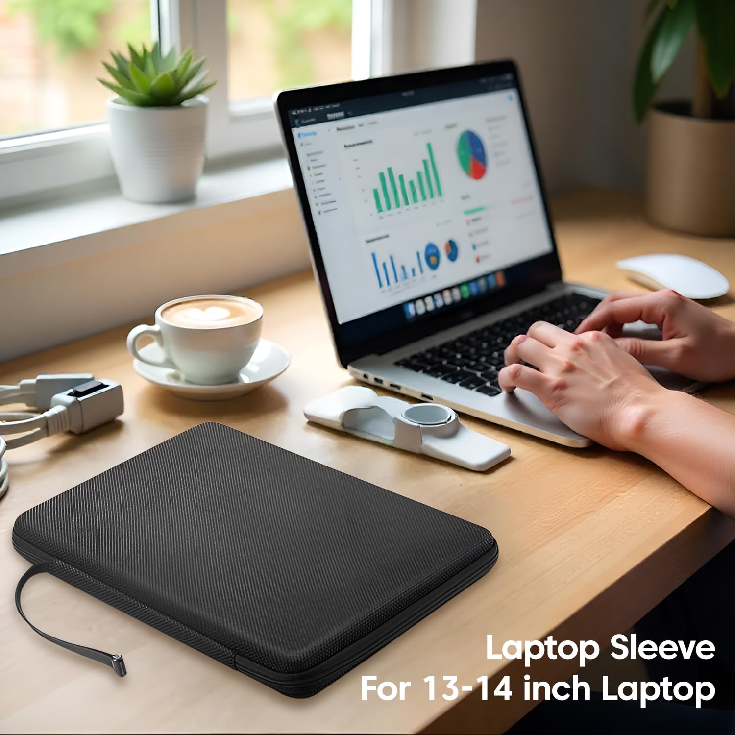 Sounce Hard Laptop Sleeve for 13–14 Inch Laptops – Slim Shockproof & Water-Resistant EVA Carrying Case for MacBook Pro/Air M1 M2, Surface Laptop 3/2, Dell XPS 13, Inspiron 13, Lenovo, Asus, HP & More