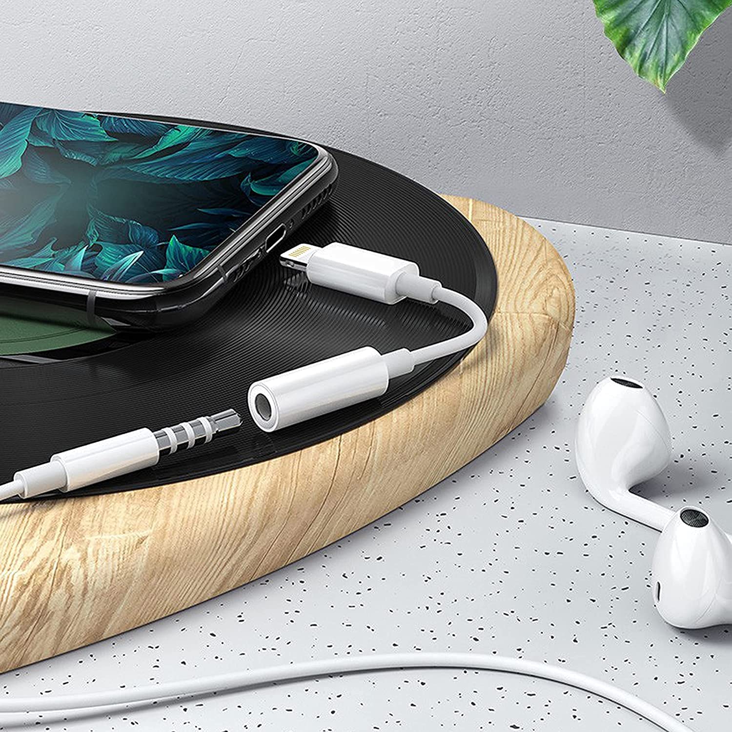 Sounce 3.5 mm Headphone Jack Adapter Connector Only Supports Music Control Audio Adapter for iPhone 13Mini 13 13 Pro 13 Pro Max 12Mini 12 12 Pro 12 Pro Max iPhone 11 11 Pro