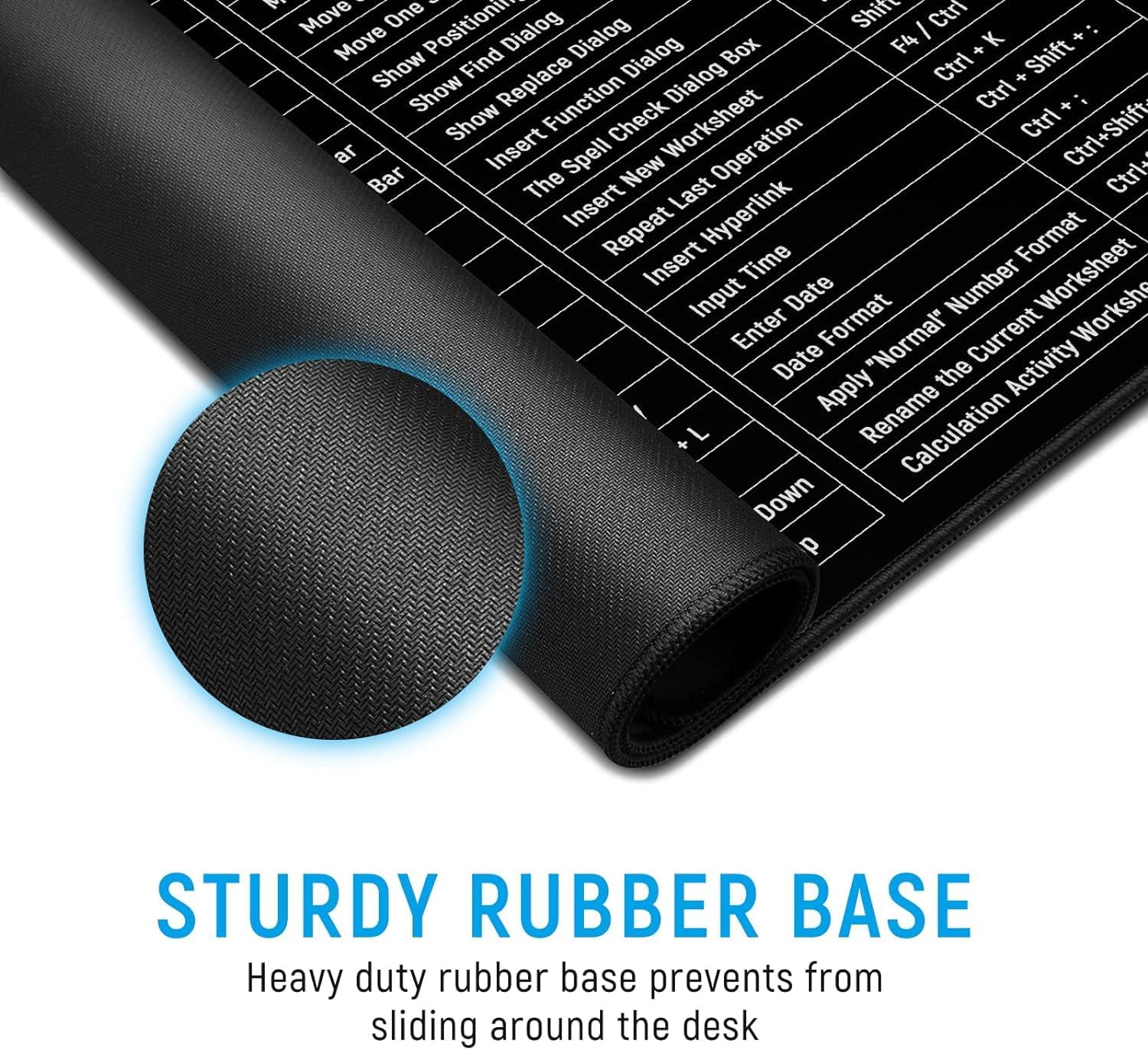 Sounce Mouse Pad Advanced Formula Rubber Extended Gaming Mouse Pad with Smooth Mouse Control Mercerized Surface Anti-fray Edges and Anti Slip Rubber Base Dimensions 800L x 300B x 2H mm (Black)