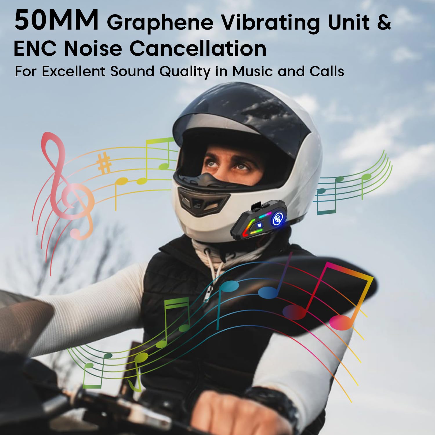 bike helmet with headset Sounce Jarvis Voyager Bluetooth Helmet Headset – Waterproof, GPS