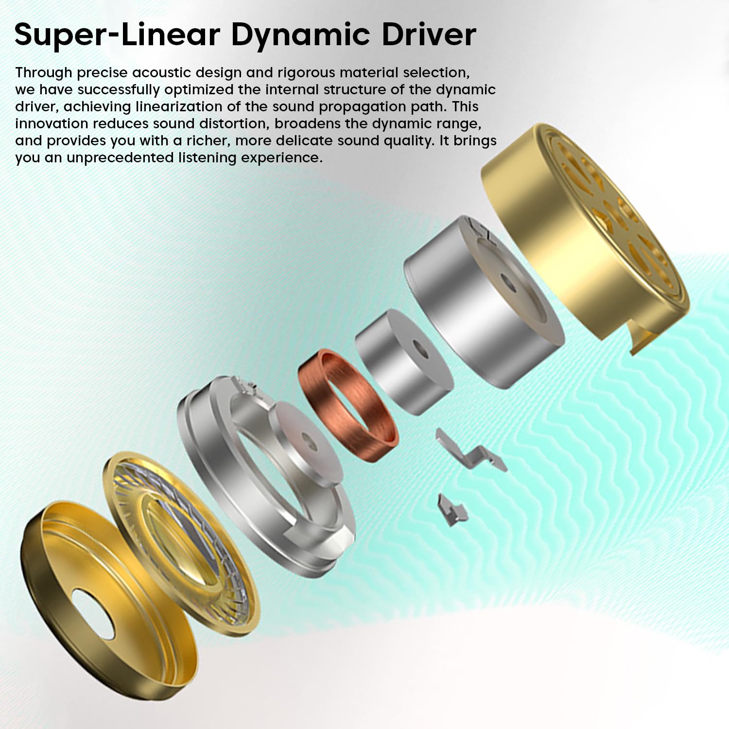 Sounce EDX Pro IEM Earphones - HiFi Stereo Dual Driver In-Ear Monitors (Cyan)