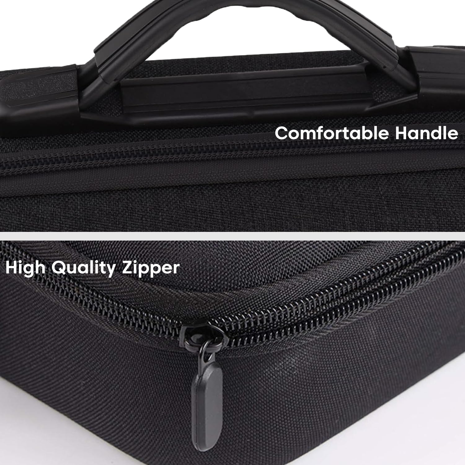 Sounce Premium Polyester Dual Controller Hard Carry Case for PS5, PS4, Xbox, and iPega Controllers – Shockproof Travel Storage Bag with 3-Layer Protection, Accessory Pocket & Handle – Grey