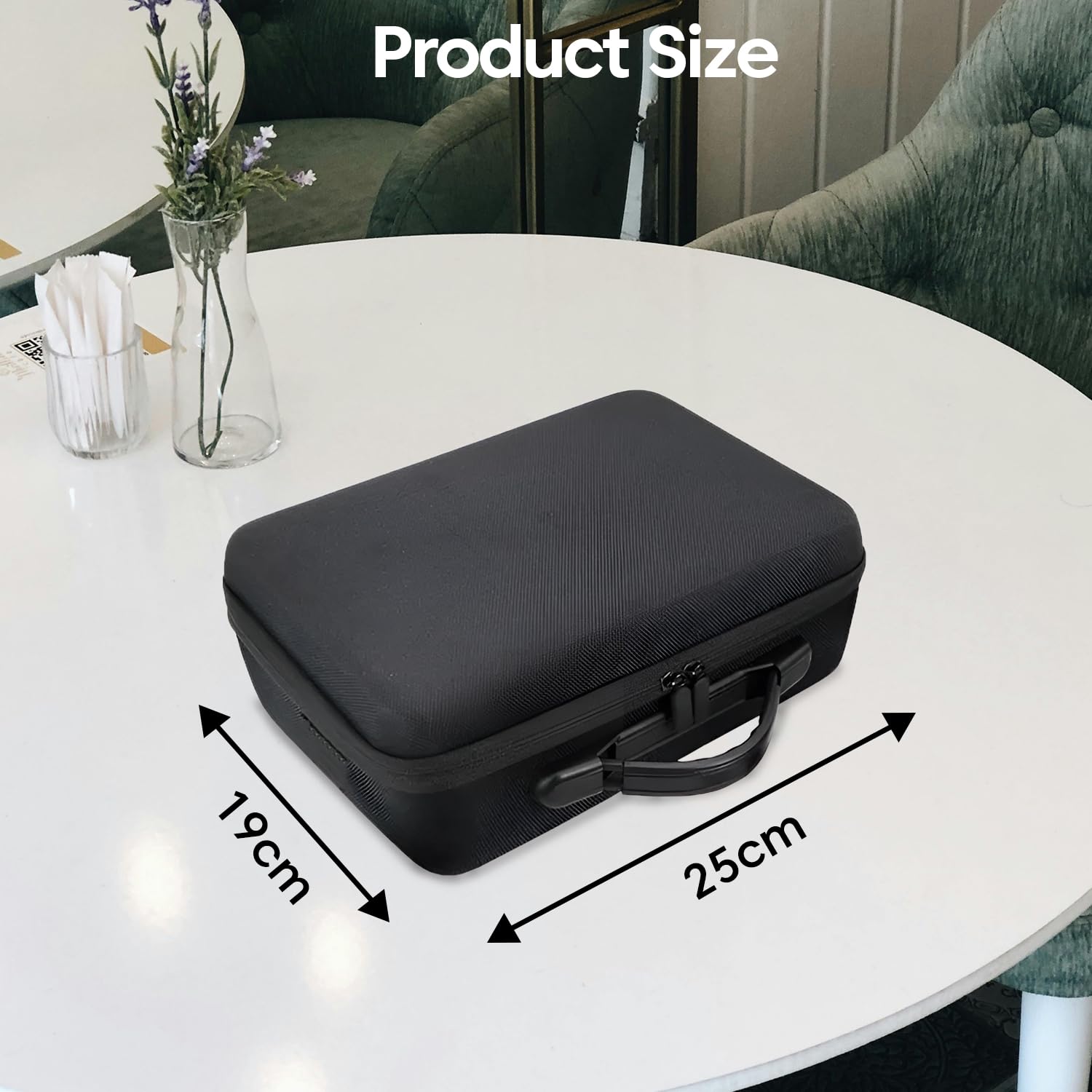 Sounce Premium Polyester Dual Controller Hard Carry Case for PS5, PS4, Xbox, and iPega Controllers – Shockproof Travel Storage Bag with 3-Layer Protection, Accessory Pocket & Handle – Grey