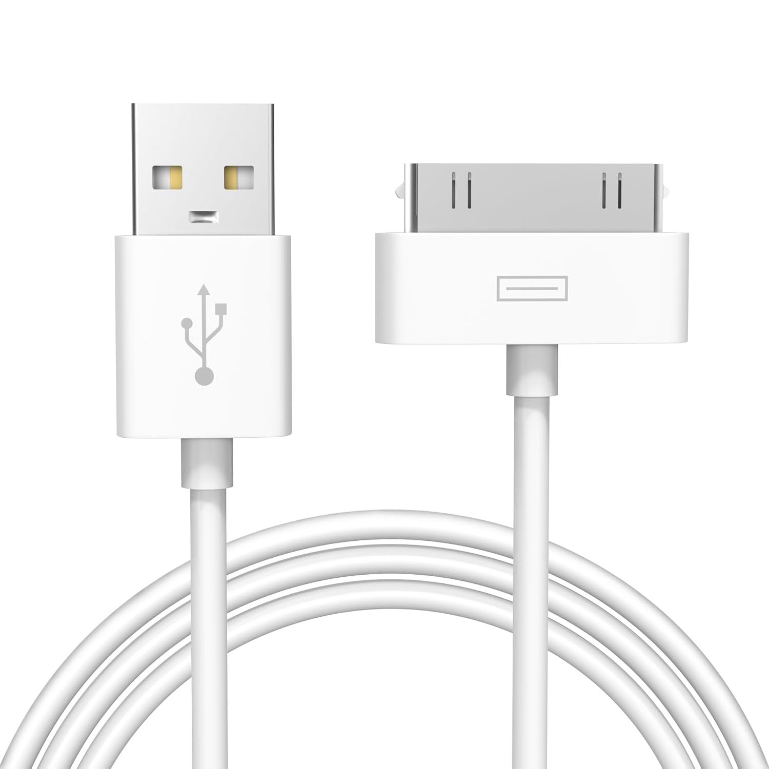 Sounce 30-Pin to USB Charging & Data Sync Cable for iPhone 3G/3GS/4/4S, iPad 1/2/3, iPod Nano 5th/6th Gen, iPod Touch 3rd/4th Gen, Classic – 1.5M Tangle-Free Durable Cable, Fast Charge, iOS Compatible