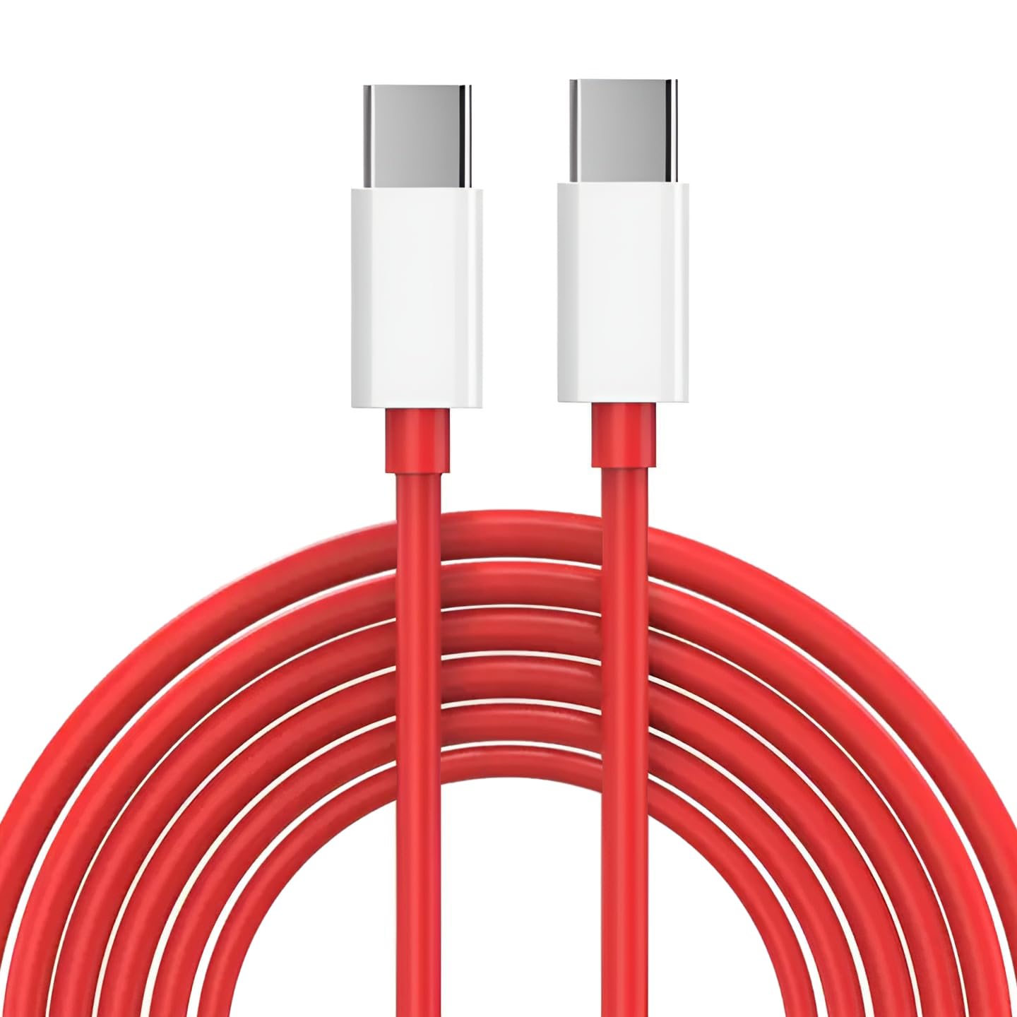 Sounce 65W Dash Wrap Charging Cable, USB C to Type C PD 6.5A Fast Charge Data Sync Cord for OnePlus 11 / 11T / 10T / 10R / 10 Pro / 9t / 9R / 9 Pro, 8, 8T, 7, Nord and All Type C Devices - 2 Meter