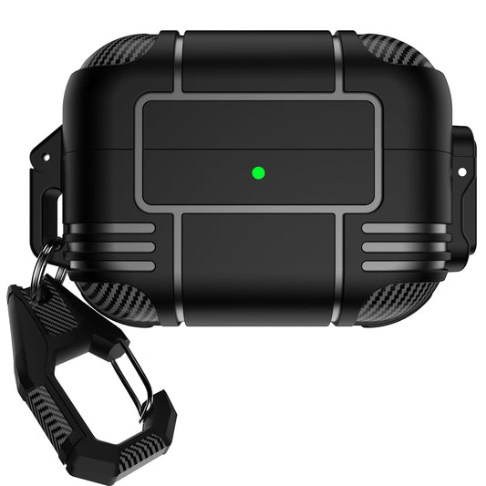 Sounce AirPods Pro 2 Case Cover with Security Lock and Keychain Wireless Charging Protective Tough Rugged Shockproof Case for Apple AirPod Pro 2nd Gen (2022) - Black