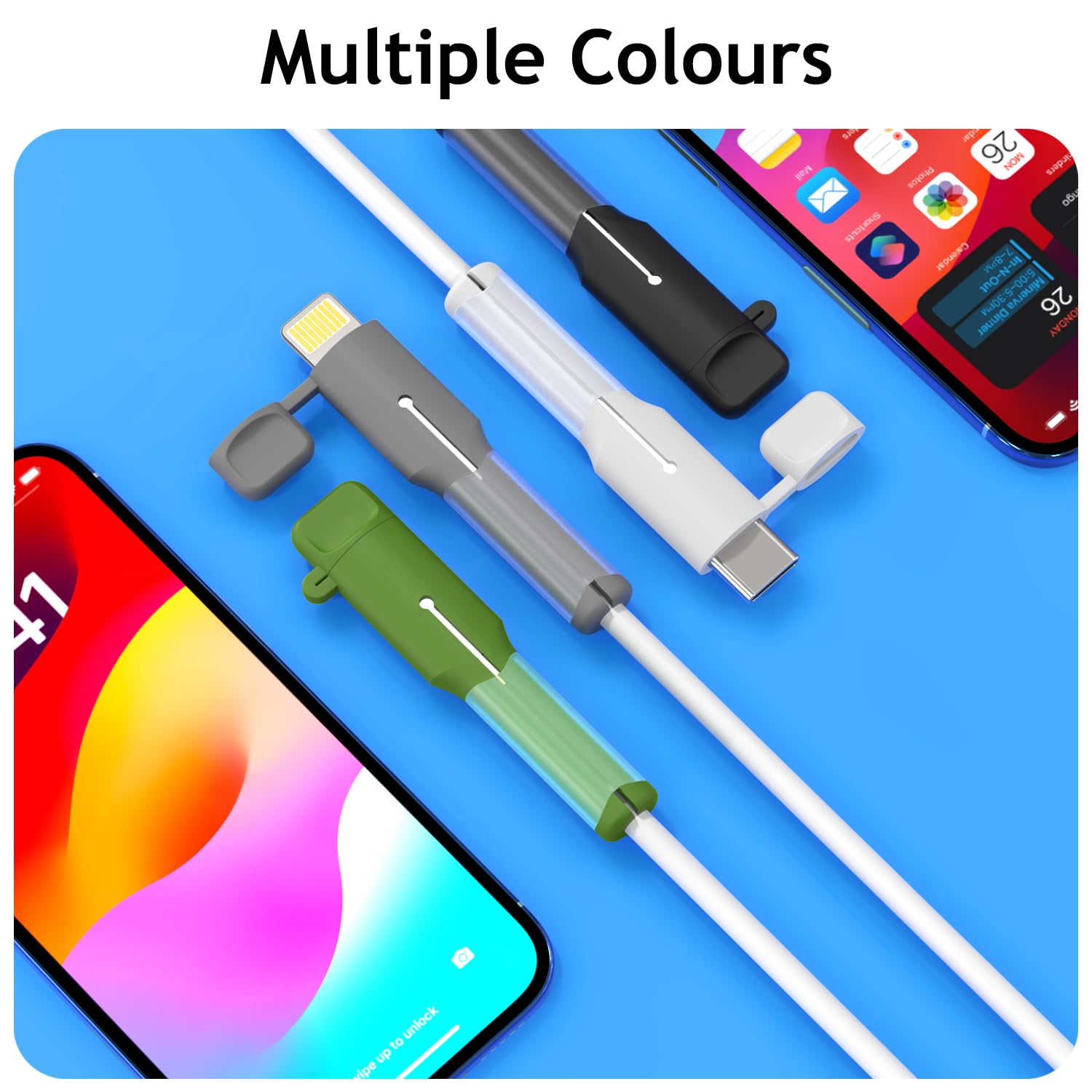 Cable End Protector for Apple Type-C to Type-C – Waterproof Silicone Cap & Anti-Bend Cable Saver | Sounce