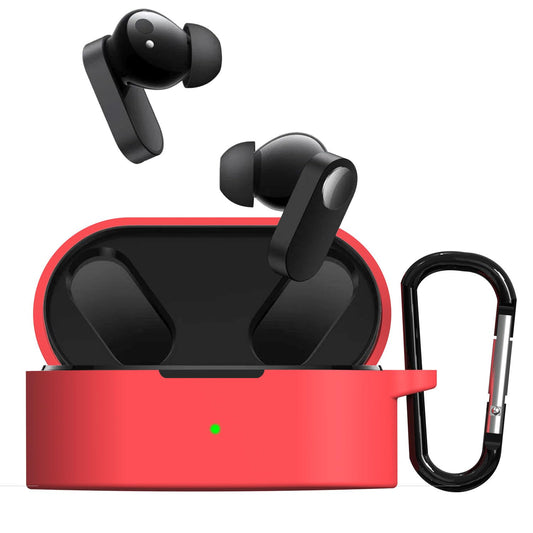 Sounce Case Silicone Cover Compatible with Keychain for OnePlus Nord Buds Offers Full Protection Shockproof and Anti-Fall Anti Dust(Silicone_Red)