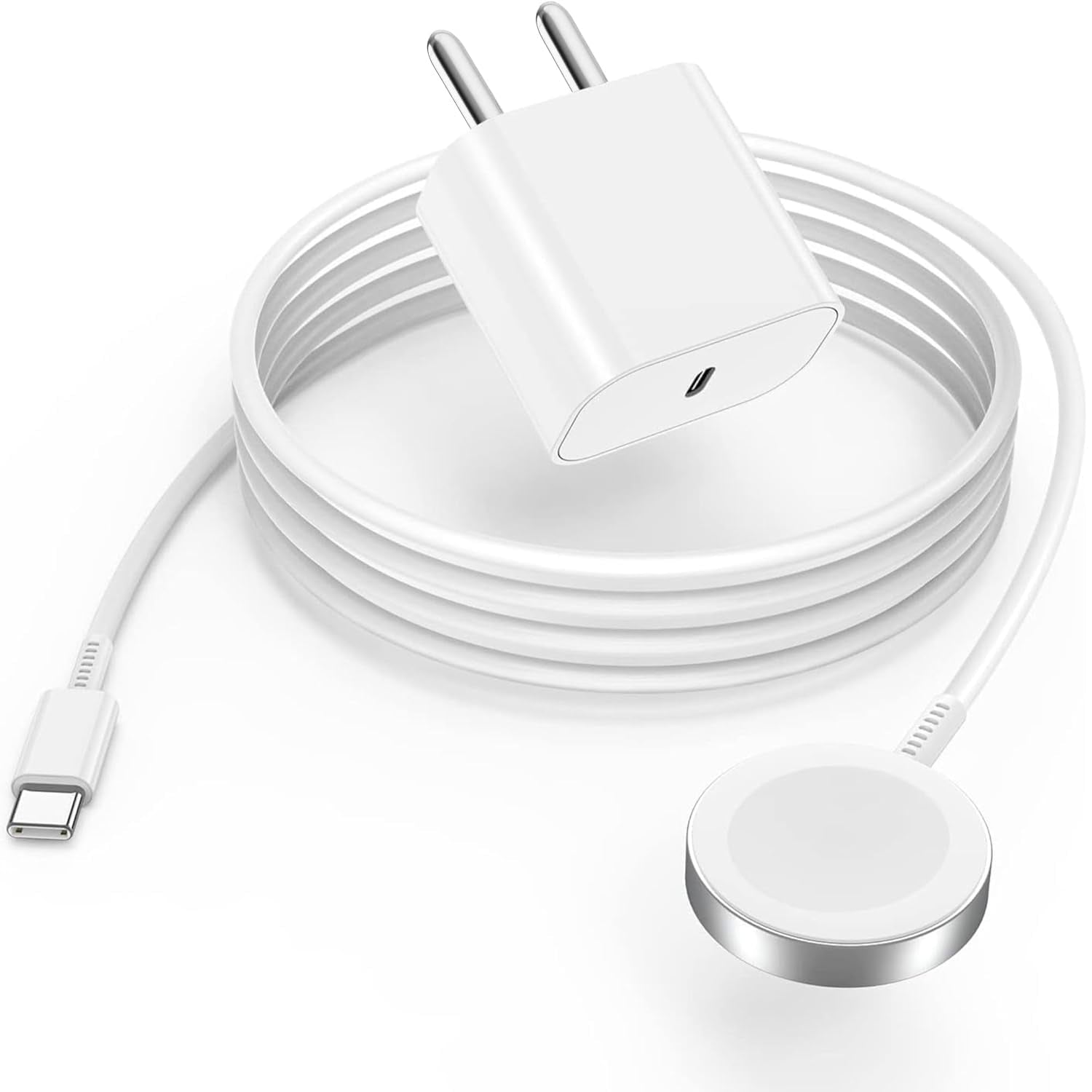 Sounce Compatible Apple Watch Charger USB-C 5W Fast Magnetic iWatch Charging Cable (3FT) with 20W USB-C Wall Adapter Compatible with Apple Watch Ultra 2/Ultra/SE/Series 10/9/8/7/6/5/4/3/2/1 (White)