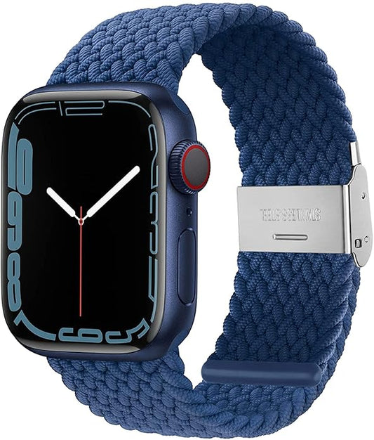 Sounce Compatible with Watch Bands, Watch Bands for Women Men, Adjustable Braided Solo Loop with Buckle Elastic Sport Bands for Watch SE Series 7/6/5/4/3/2/1