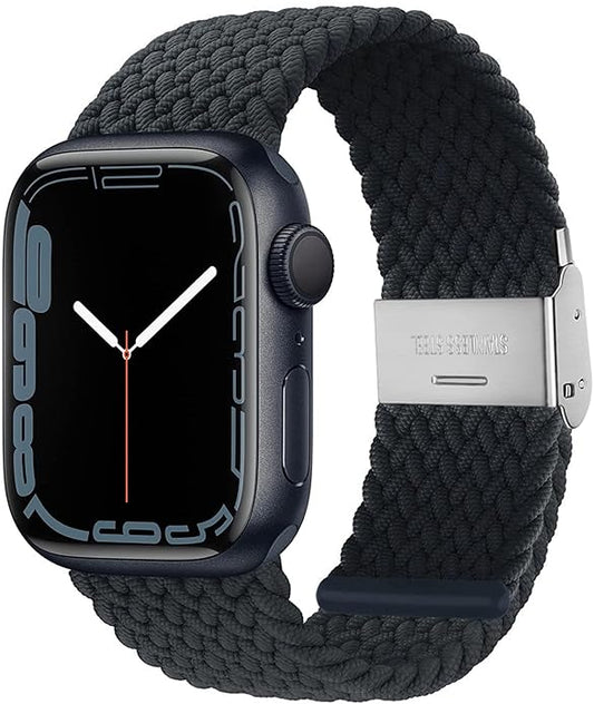 Sounce Compatible with Watch Bands, Watch Bands for Women Men, Adjustable Braided Solo Loop with Buckle Elastic Sport Bands for Watch SE Series 7/6/5/4/3/2/1