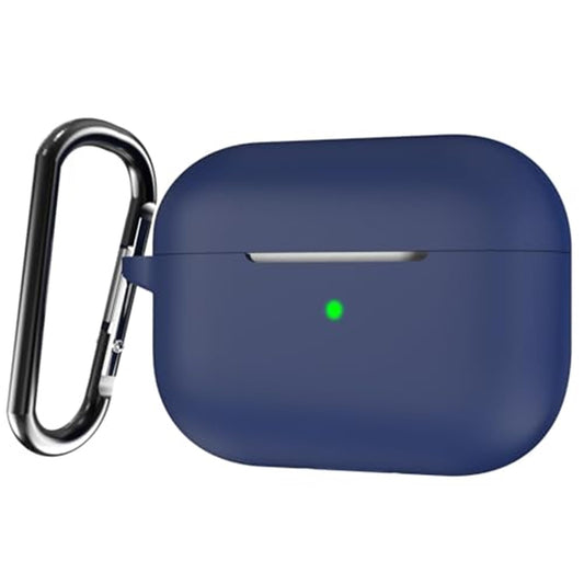 Sounce Earphone Case Cover Compatible for Airpods Pro 2 Case 2022, Soft Silicone Skin Case Cover Shock-Absorbing Protective Case with Keychain [Front LED Visible](Blue)