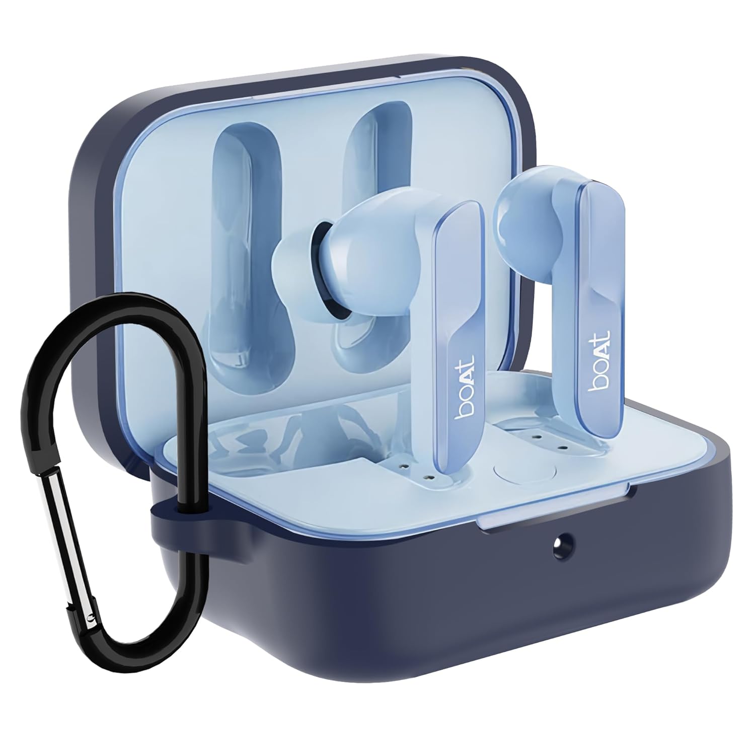 Sounce Earphone Case Cover for Boat Airdopes 800 TWS Soft Silicone Ski