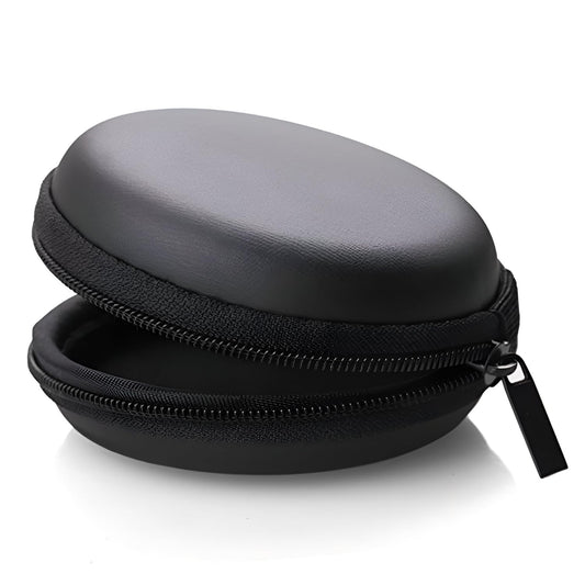 Sounce Multi-Functional Portable Hard Shell Carrying Case for Earphones, Headsets, Pen Drives, SD Cards & Mobile Accessories – Compact Travel Storage Pouch with Shockproof Protection – Black