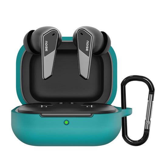 Sounce Silicone Case Cover for Noise Buds N1 Pro, Portable Non-Slip Grip & Scratch-Resistant Protector with Carabiner Clip Full Protection Water Resistant, Shockproof Cover - Green