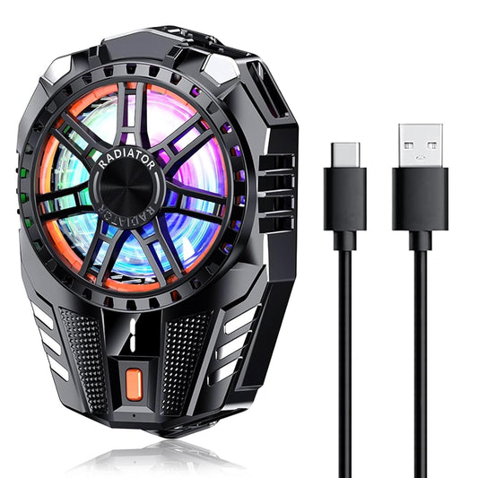 Sounce Smart Magnetic Mobile Cooling Pad Instant Phone Cooler with LED Temperature Monitor Advanced Semiconductor Chip Compatible with iPhone & Android (Black)