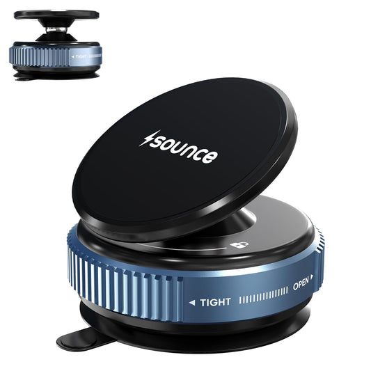 Sounce Smart Magnetic Suction Phone Holder with 360° Adjustable Angle, Strong Vacuum Grip for Car, Gym, Mirror & Makeup Use, Supports MagSafe iPhone and Android Devices 2025