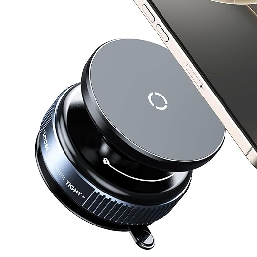 Sounce Smart Magnetic Suction Phone Holder with 360° Adjustable Angle, Strong Vacuum Grip for Car, Gym, Mirror & Makeup Use, Supports MagSafe iPhone and Android Devices 2025