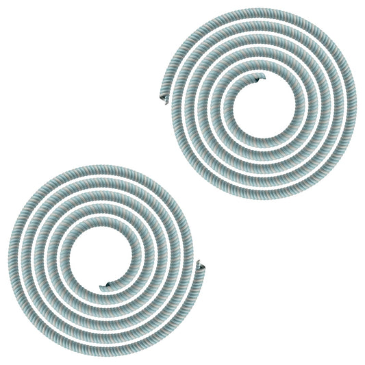 Sounce Spiral Cable Protector, 1.7 Meter Charging Cable Protection Data Cable Protective Sleeve, Cord Saver, Cable Protective Cover for Earphone, Data Wire Cable, Durable PVC - Aqua Blue (Set of 2)