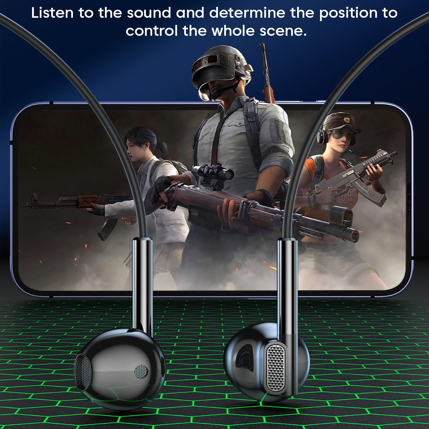 Sounce Type-C Wired Earphones with Mic | 14.2mm Dynamic Driver | HD Sound, Anti-Tangle Cable, Comfortable Fit (Black,White)