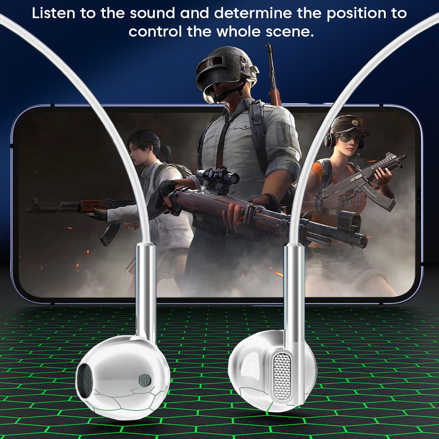 Sounce Type-C Wired Earphones with Mic | 14.2mm Dynamic Driver | HD Sound, Anti-Tangle Cable, Comfortable Fit (Black,White)