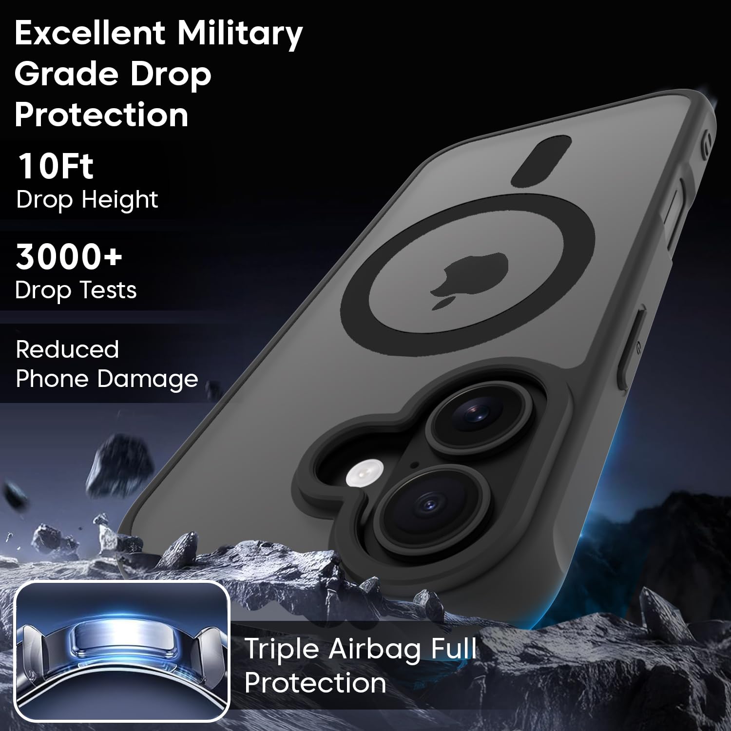 Sounce iPhone 17 / 17 Pro / 17 Air Transparent & Matte Case – MagSafe Compatible Shockproof Back Cover